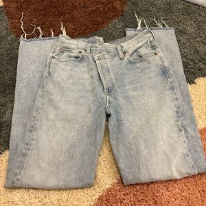 Agolde Aritzia light washed jeans
